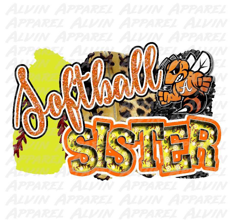 Softball Sister Alvin Yellowjackets