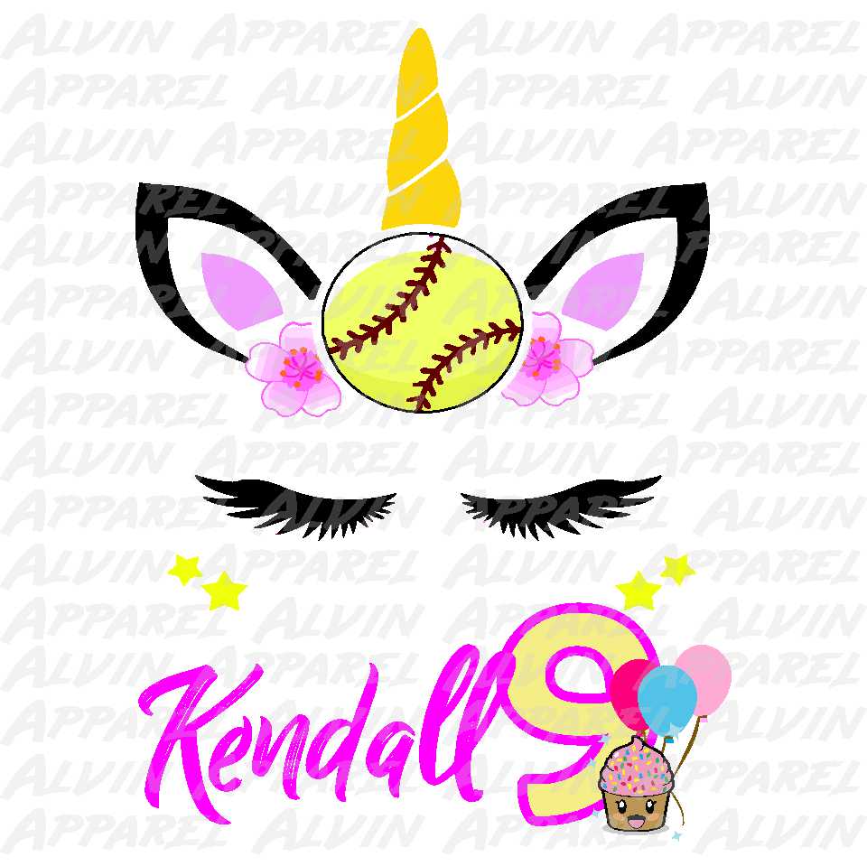 Softball unicorn birthday