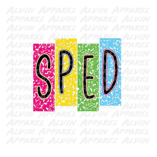 Sped colorful blocks