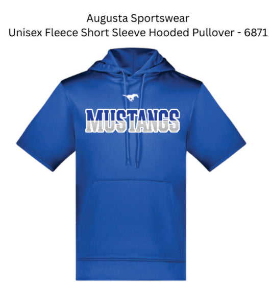 Mustangs w/ Tiny Horse Adult Dry-Fit Short Sleeve Hoodie