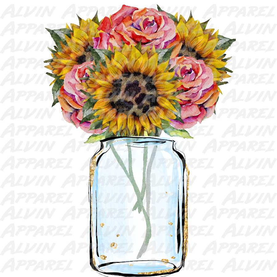 Sunflower Rose Vase