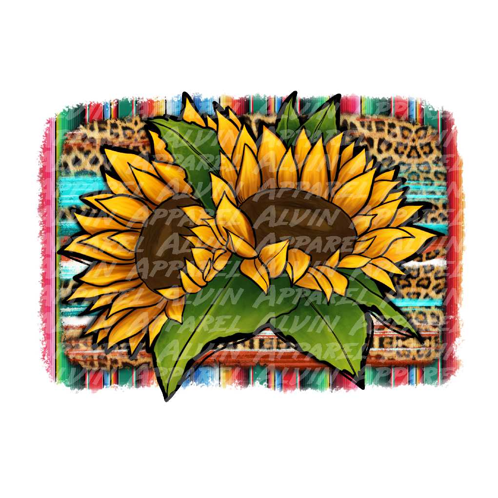 Sunflower Serape Leopard