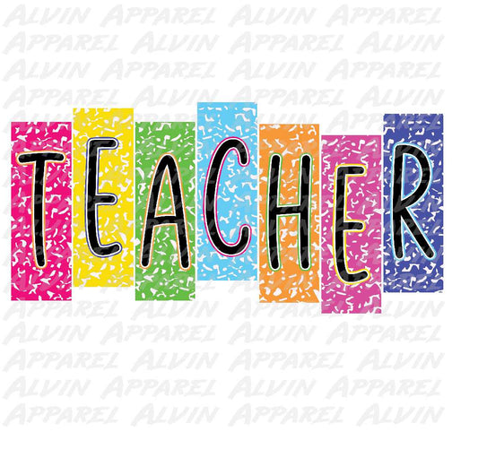 Teacher colorful blocks