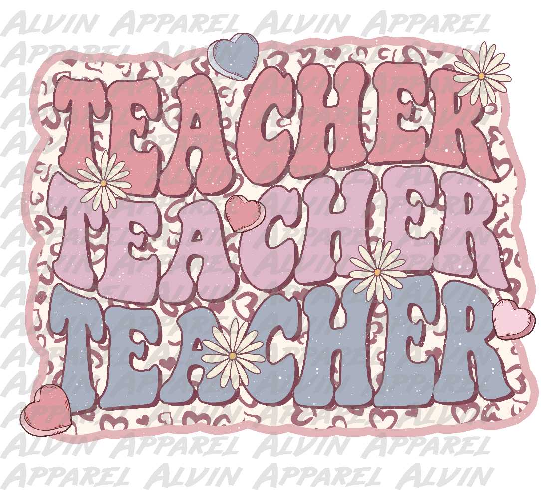 Teacher Teacher Teacher Valentines Retro