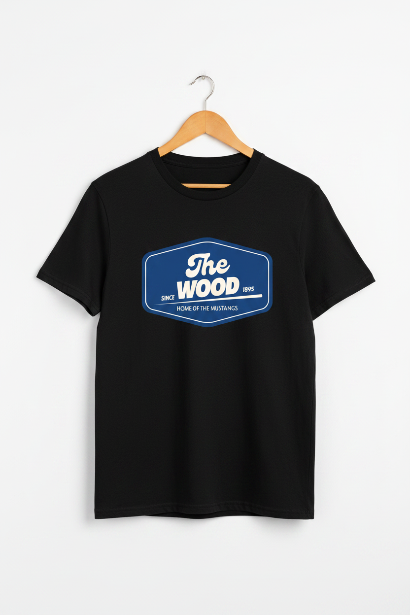 The Wood Mustangs Black Tee