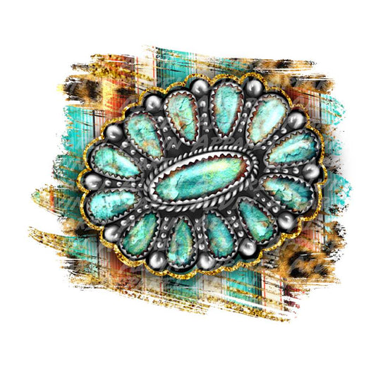 Turquoise Gem Western Background