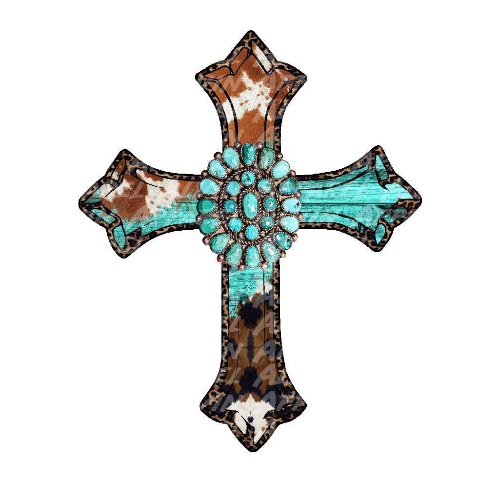 Western Cowhide Cross