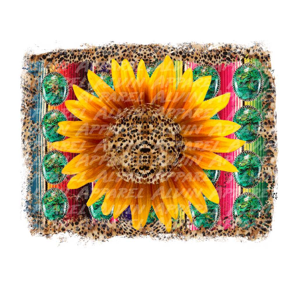 Western Serape Sunflower