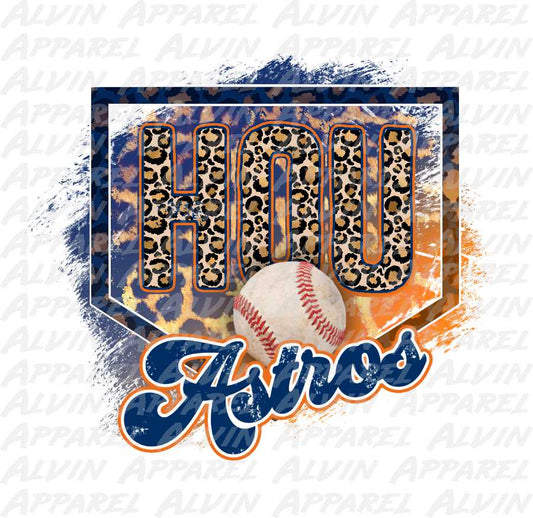 Astros Home Base Leopard