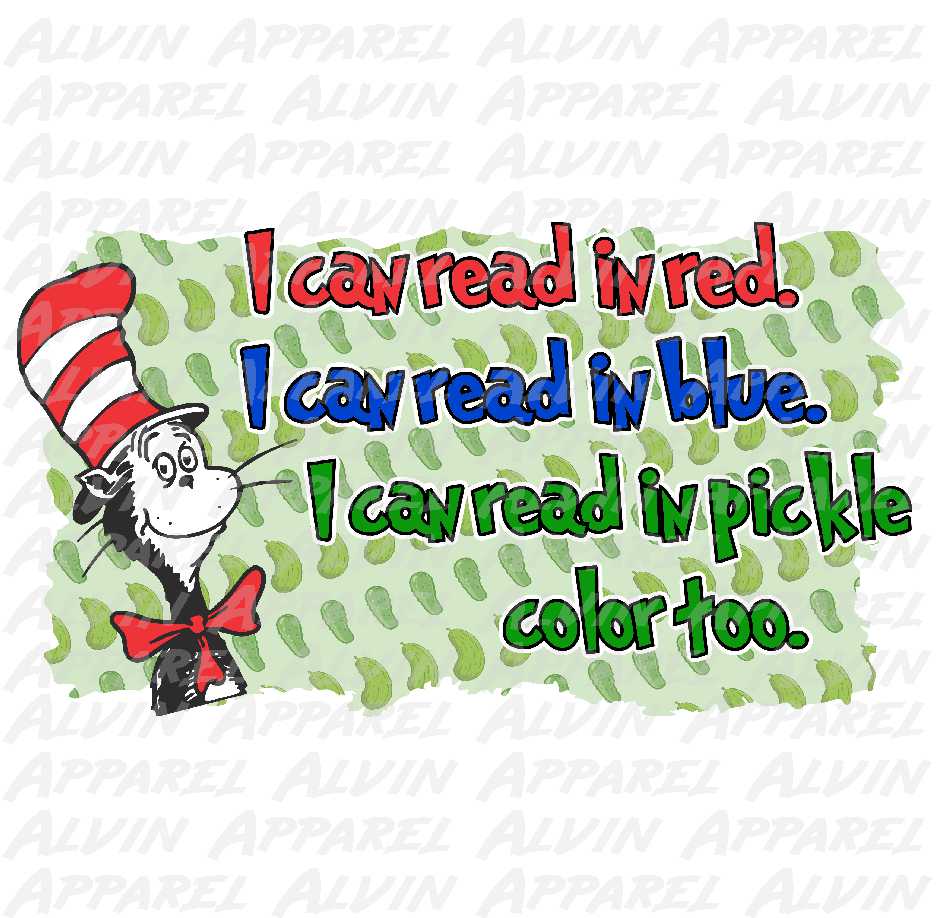 I can read in red
