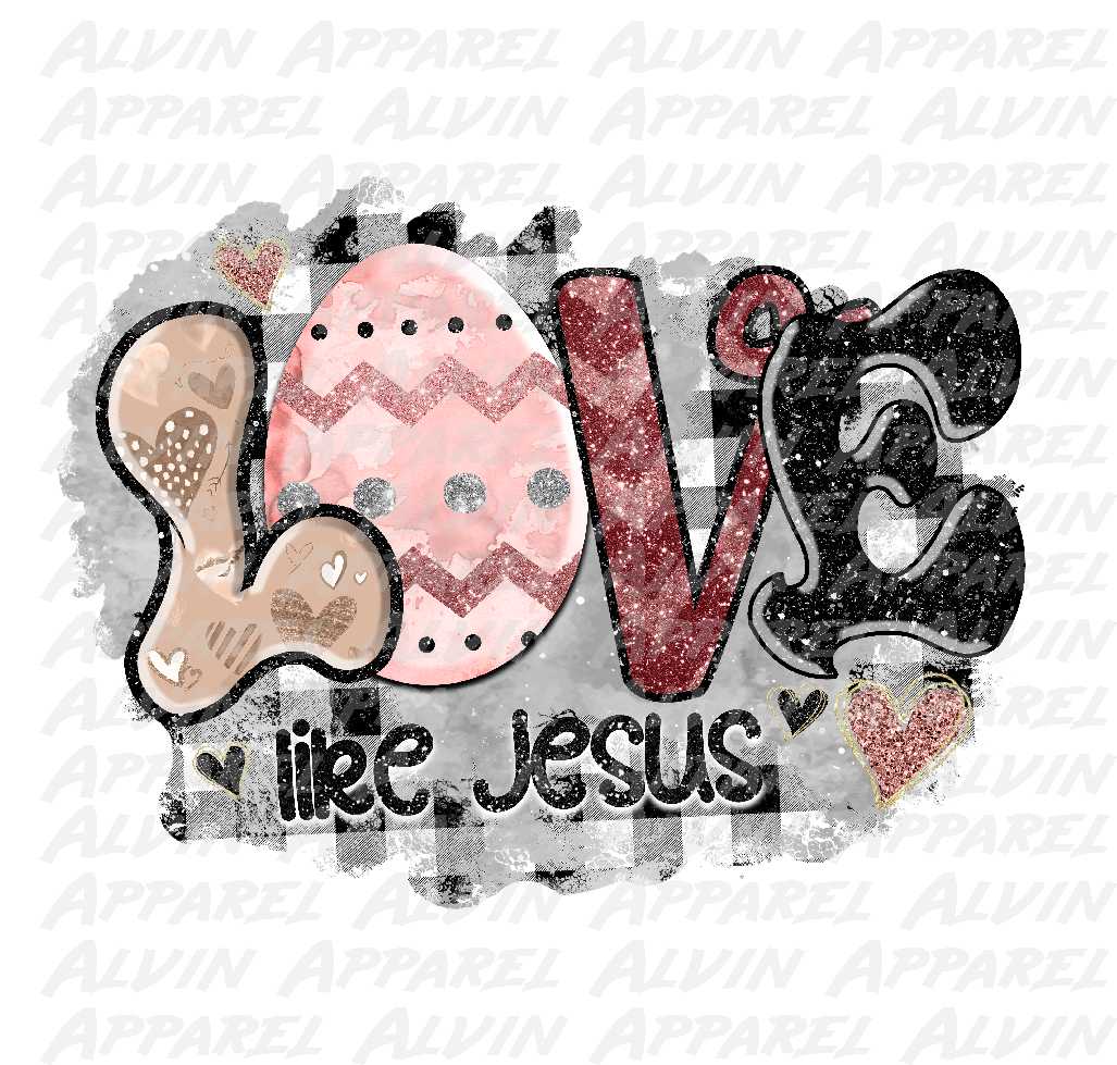Love Like Jesus Black Plaid