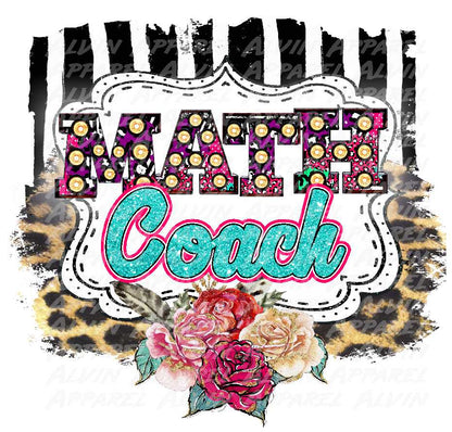 Coach Stripped with Flowers *Customizable* Transfer