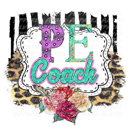 Coach Stripped with Flowers *Customizable* Transfer