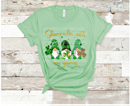 Shamrocking with my Gnomies Gold Text St Patrick's Day