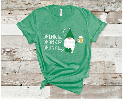 Drink Drank Drunk Gnome St Patrick's Day