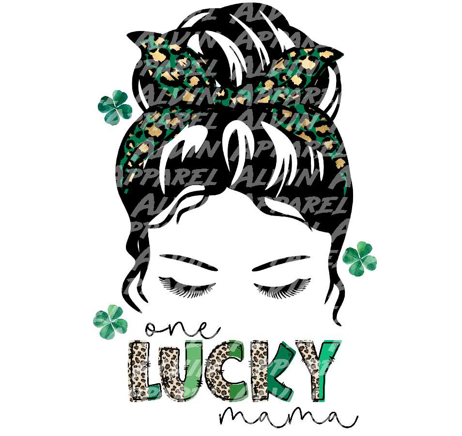 One Lucky Mama Messy Bun St Patrick's Day