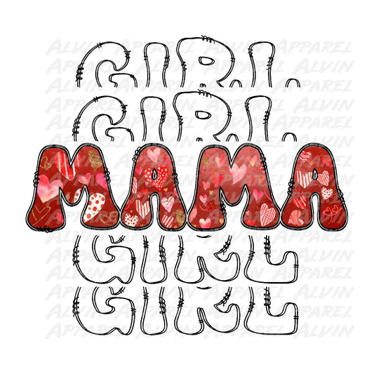 Girl Mama Black text