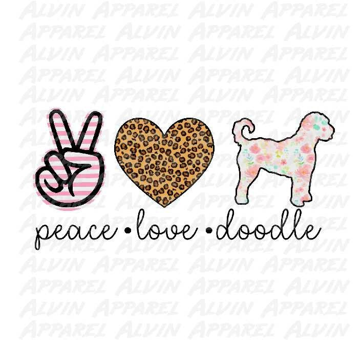 Peace Love Labradoodle Transfer