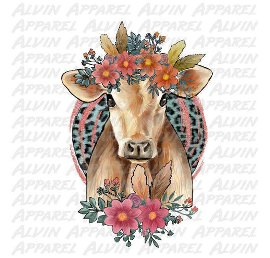 Floral Cow Transfer