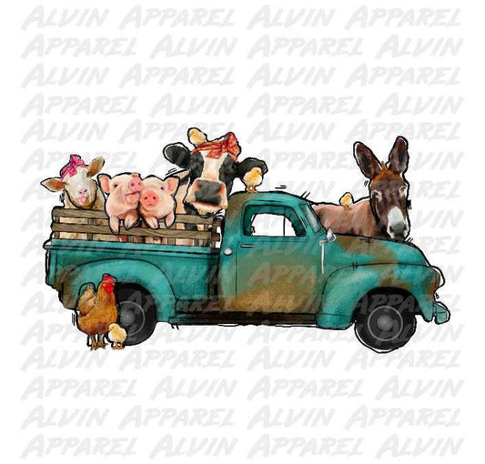 Farm Animals in Truck Transfer