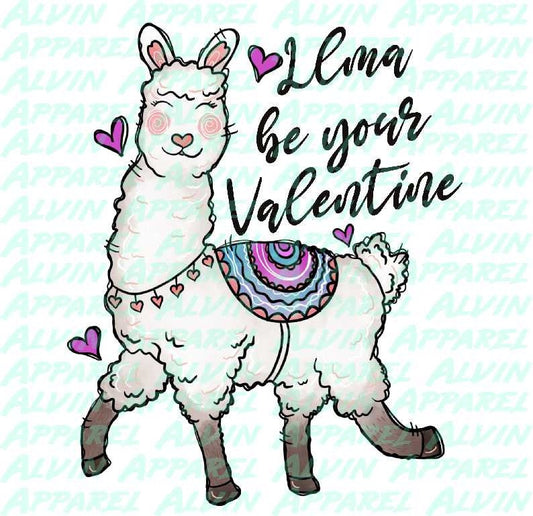 Llama Be your Valentine Transfer