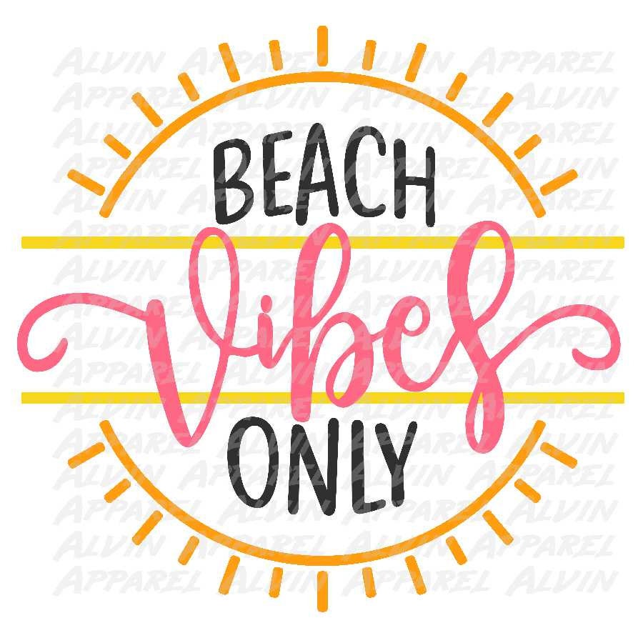 Beach Vibes Only Split Sun Transfer