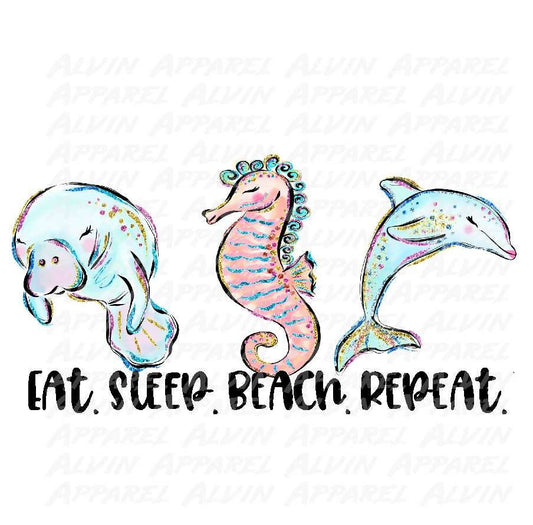 Eat Sleep Beach Repeat Transfer