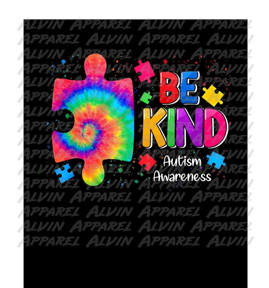 Be Kind Autism Awareness Puzzle Piece Transfer