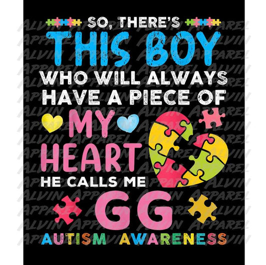 Has a Piece of My Heart GG Autism Awareness Transfer