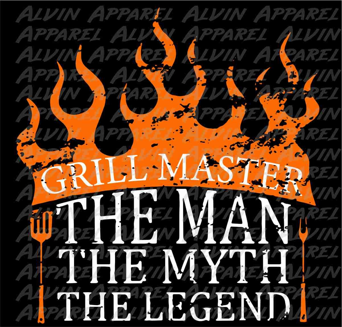 Grill Master Man Myth Legend Transfer