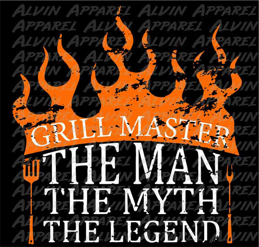 Grill Master Man Myth Legend Transfer