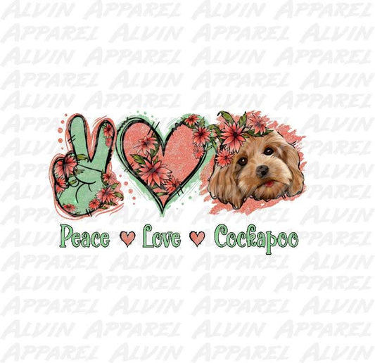 Peace Love Cockapoo  Transfer