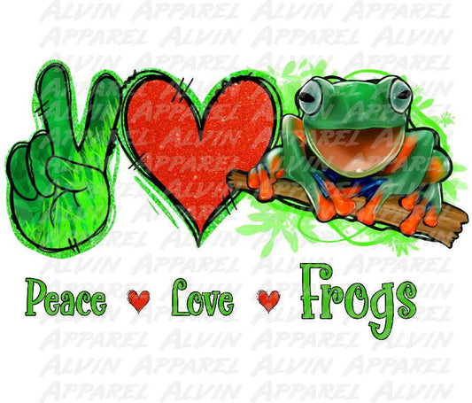 Peace Love Frogs Transfer