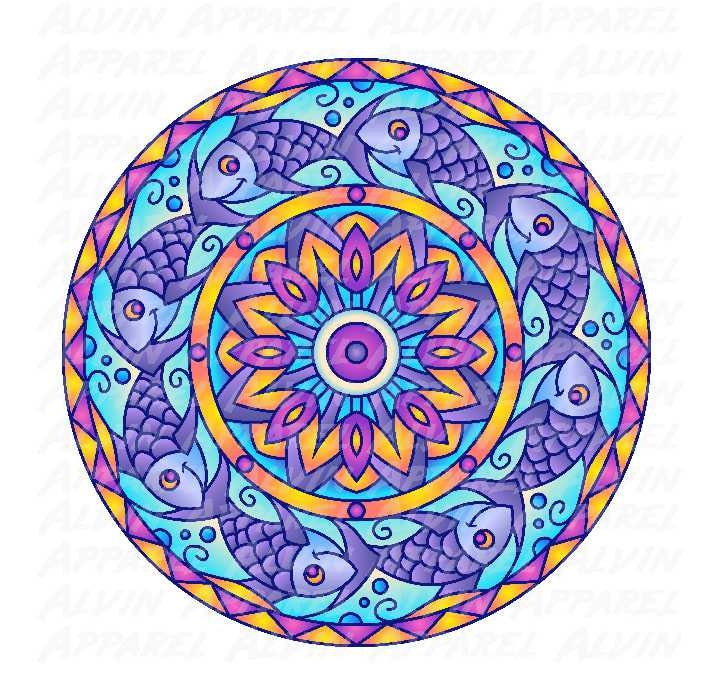 Fish Mandala Transfer