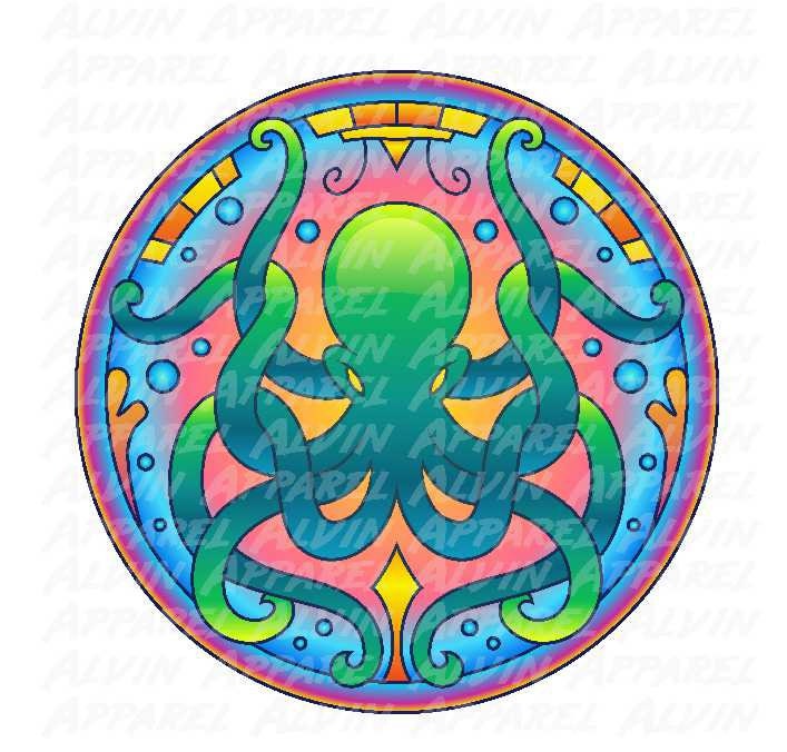 Octopus Mandala Transfer