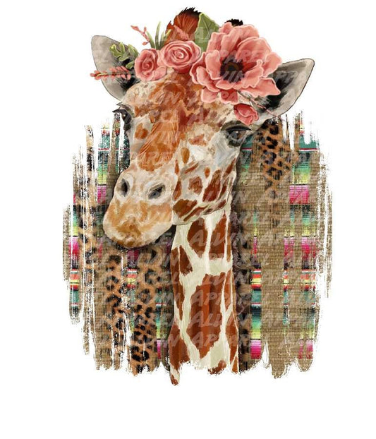 Giraffe Leopard Serape Transfer