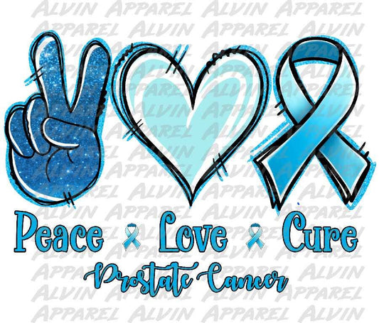 Peace Love Prostate Cancer Awareness Transfer