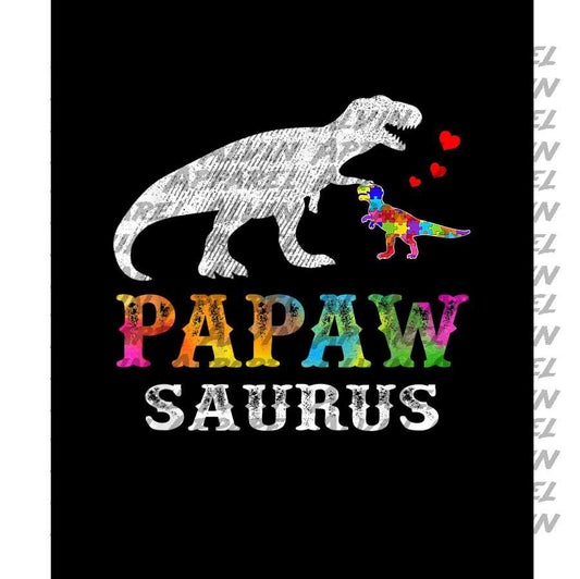 Autism Papasaurus Autism Awareness Transfer