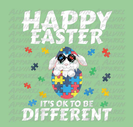 Happy Easter Its Ok To Be Different Autism Awareness Transfer