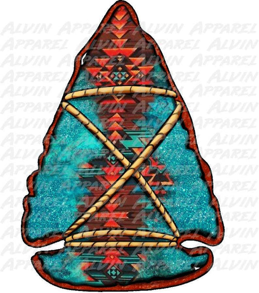 Arrowhead Turquoise Aztec Transfer