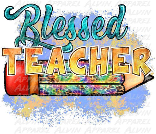 Blessed Teacher Pencil DTF Transfer