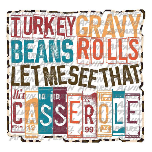 Turkey gravy beans rolls Transfer