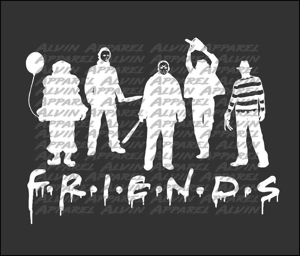 Horror Silhouette friends Transfer