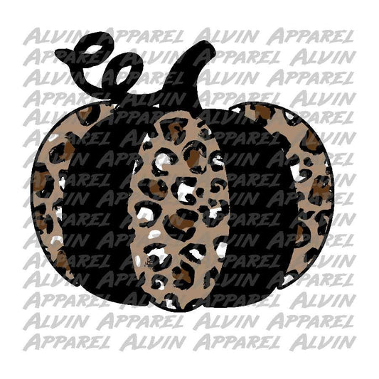 Leopard black pumpkin Transfer