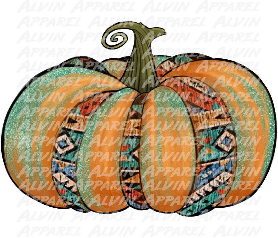 Orange aztec pumpkin Transfer