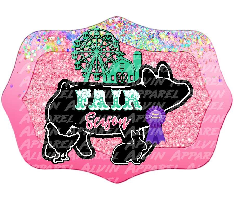 Fair Season Pink Glitter PIG Transfer