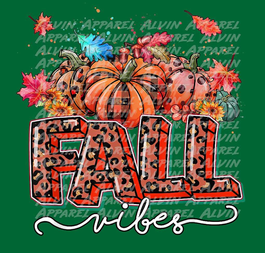 Fall Leaves Pumpkins Vibes Transfer