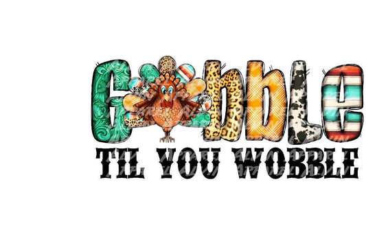 Gobble Wobble Leopard Cowhide Serape Transfer