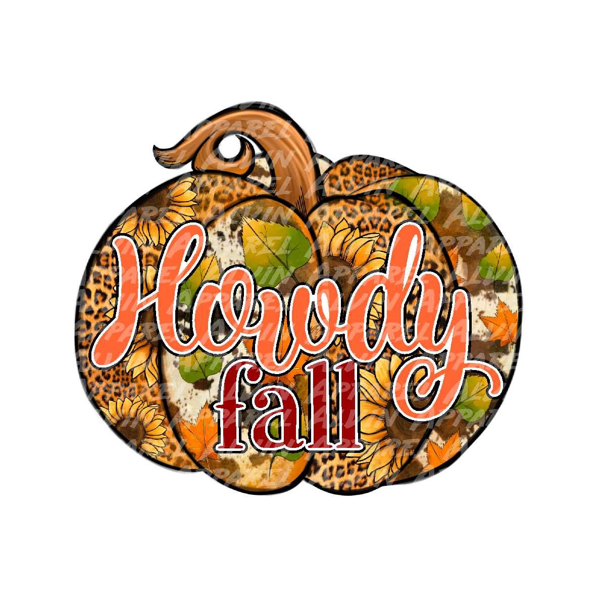 Howdy Fall pumpkin Transfer