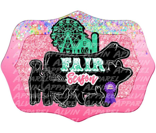 Fair Season Pink Glitter All Animals Transfer